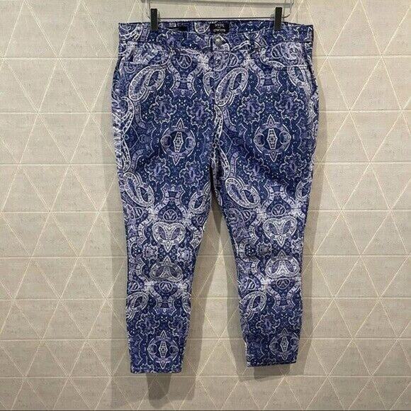 NYDJ Chicos LiftxTuck Paisley Jeans Womens 18 Skinny Flawless Contour Denim NWT - Picture 3 of 11